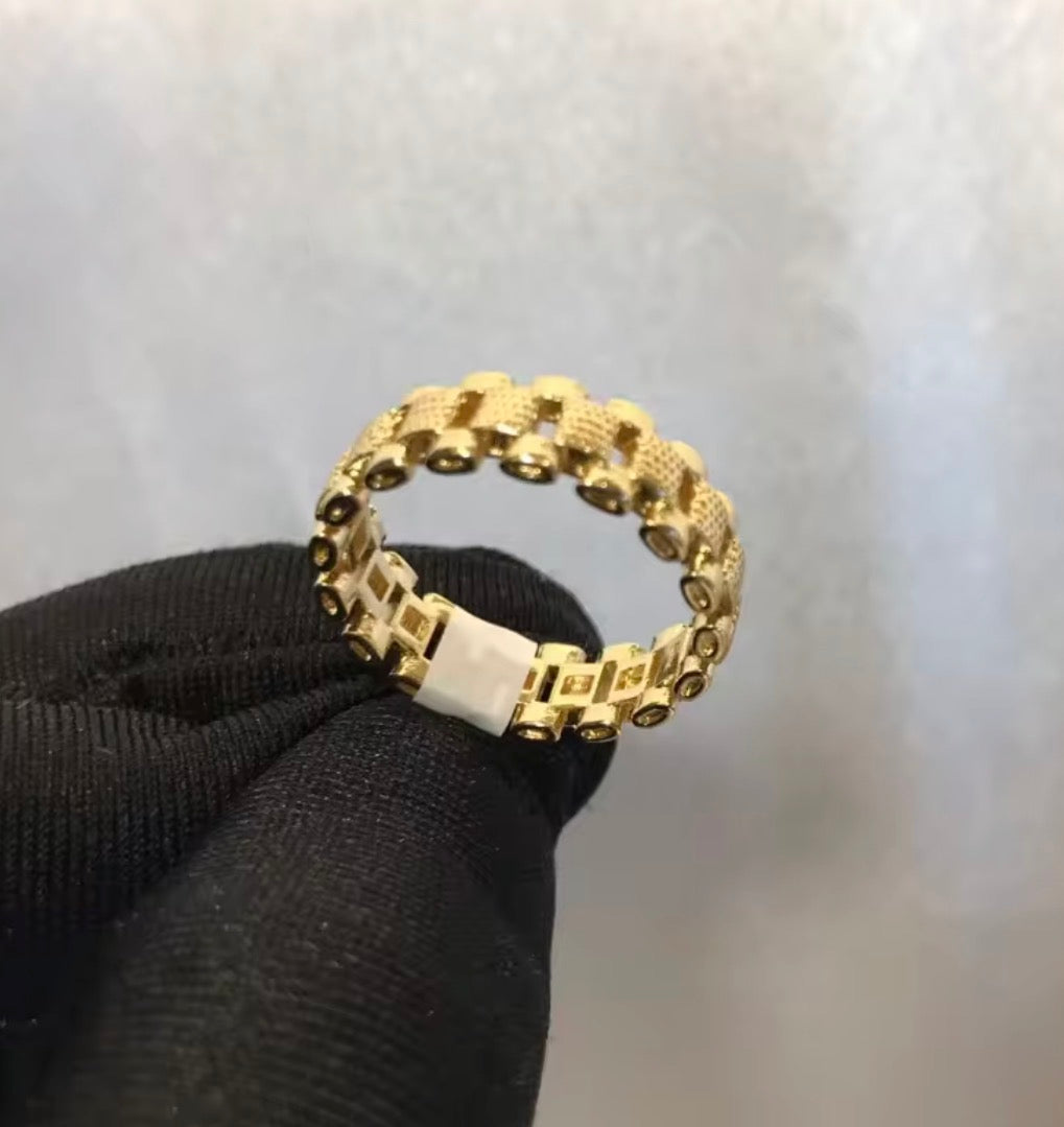 Gold plated rollie ring