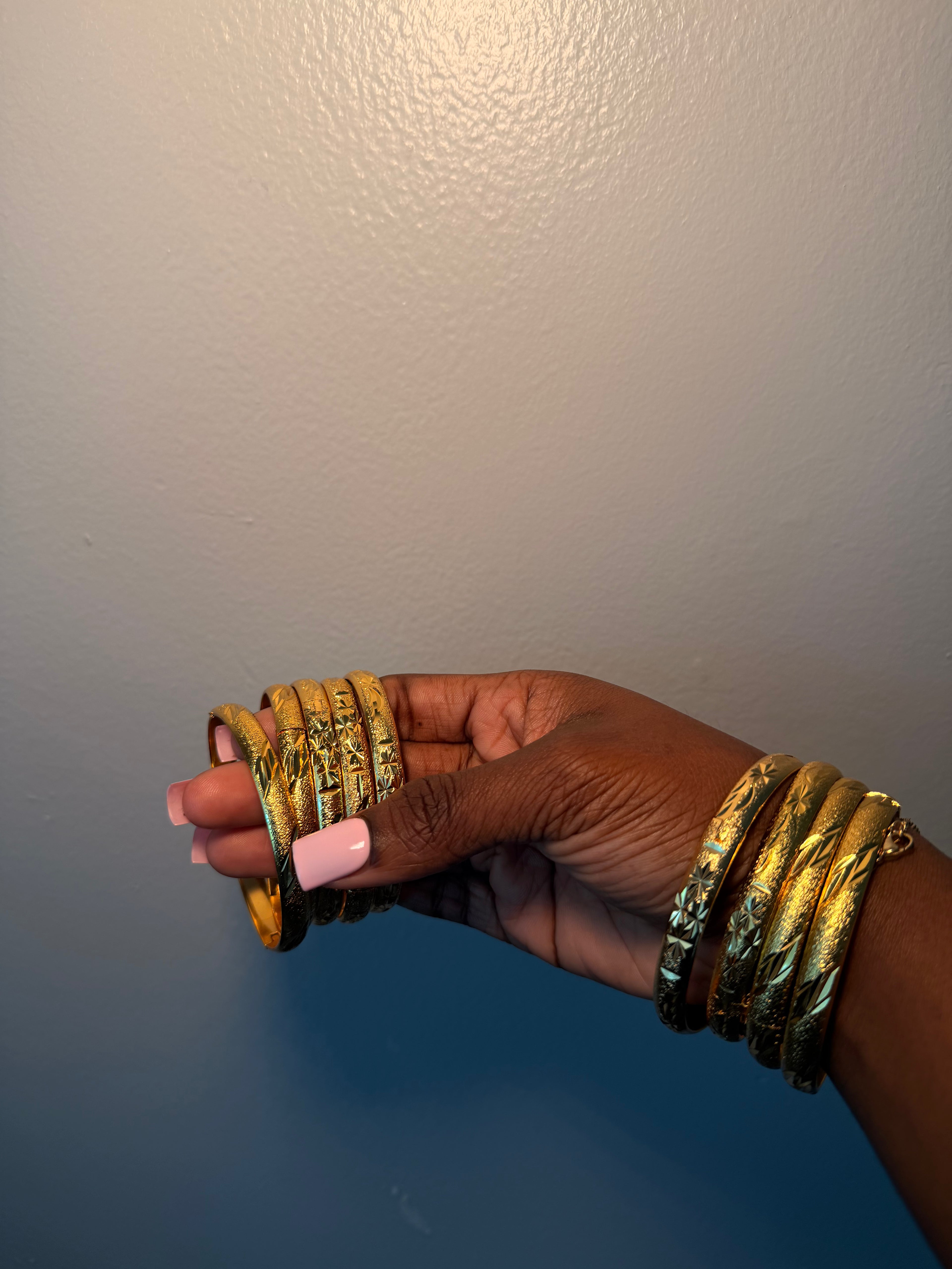 Gold plated bangles
